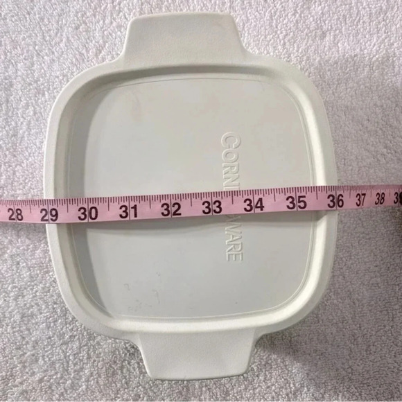 Vintage Corningware Cherry Fruits Pattern Square Casserole With Rubber Tight Lid - Picture 14 of 16